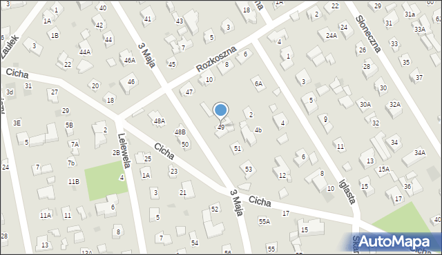 Józefów, 3 Maja, 49, mapa Józefów