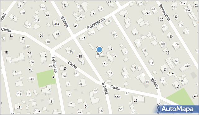 Józefów, 3 Maja, 49A, mapa Józefów