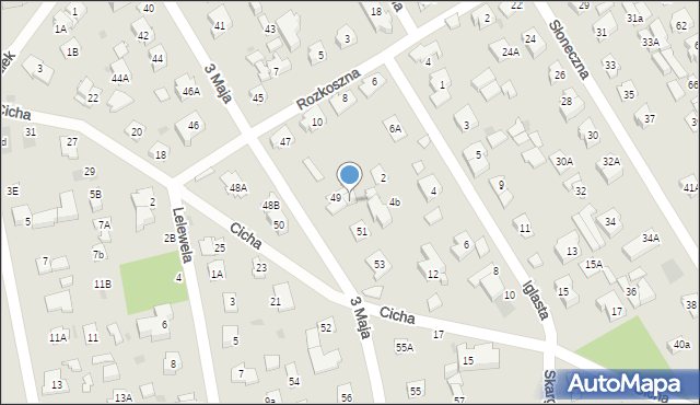 Józefów, 3 Maja, 49B, mapa Józefów