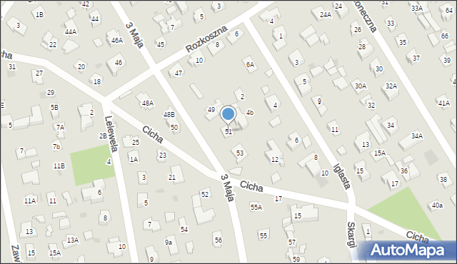 Józefów, 3 Maja, 51, mapa Józefów