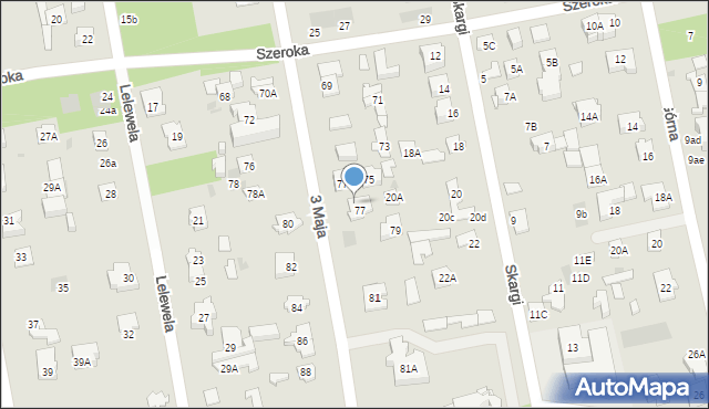 Józefów, 3 Maja, 77A, mapa Józefów