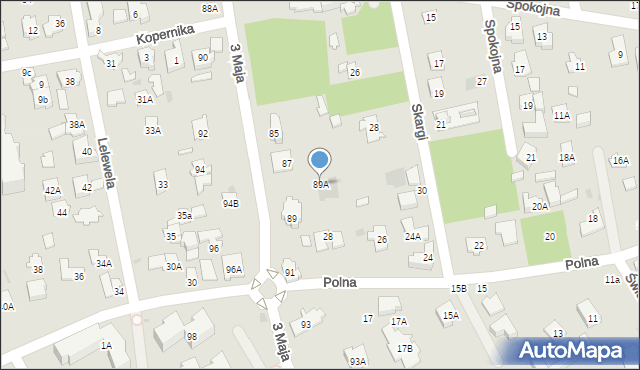 Józefów, 3 Maja, 89A, mapa Józefów