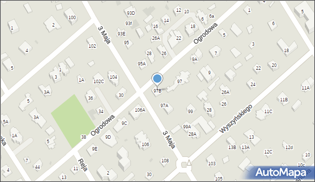 Józefów, 3 Maja, 97B, mapa Józefów