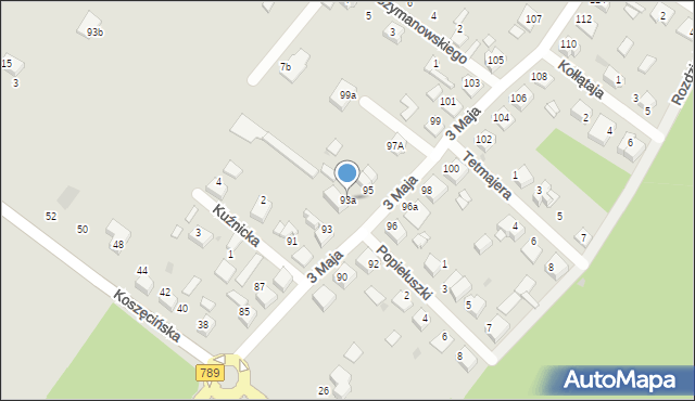 Kalety, 3 Maja, 93a, mapa Kalety