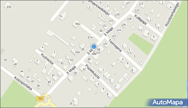 Kalety, 3 Maja, 96a, mapa Kalety