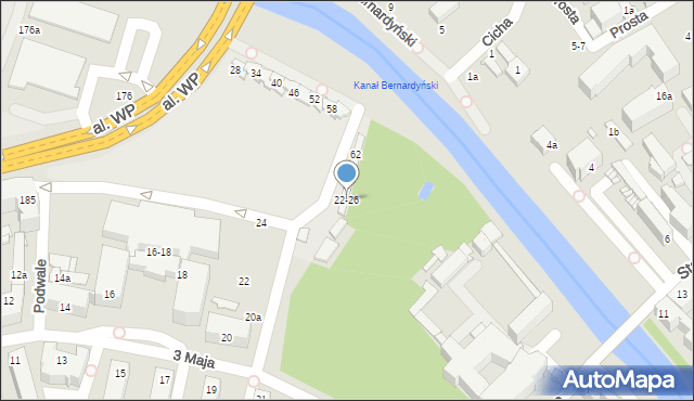 Kalisz, 3 Maja, 22-26, mapa Kalisza