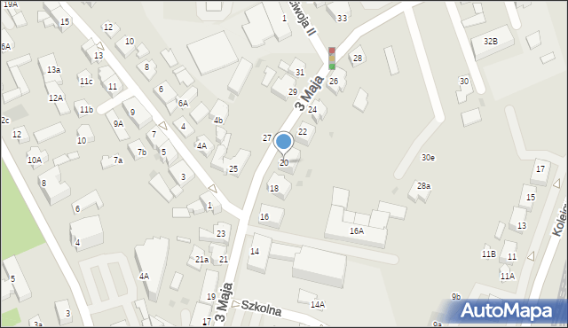 Kartuzy, 3 Maja, 20, mapa Kartuzy