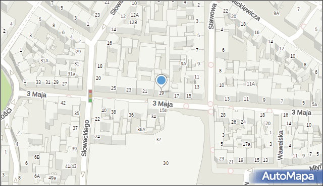Katowice, 3 Maja, 19, mapa Katowic