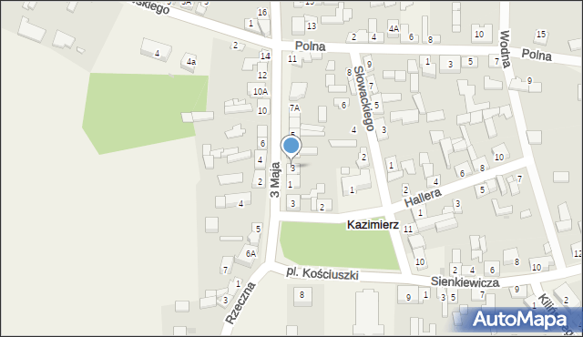 Kazimierz, 3 Maja, 3, mapa Kazimierz