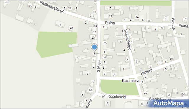Kazimierz, 3 Maja, 6, mapa Kazimierz