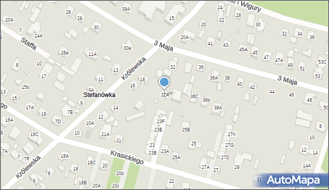 Kobyłka, 3 Maja, 32A, mapa Kobyłka