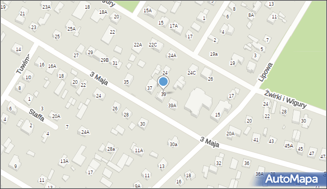 Kobyłka, 3 Maja, 39, mapa Kobyłka