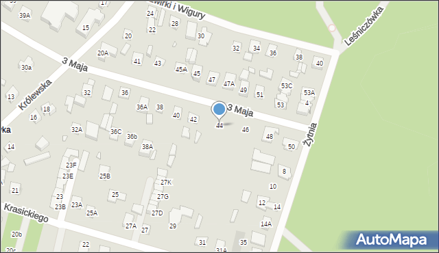 Kobyłka, 3 Maja, 44, mapa Kobyłka