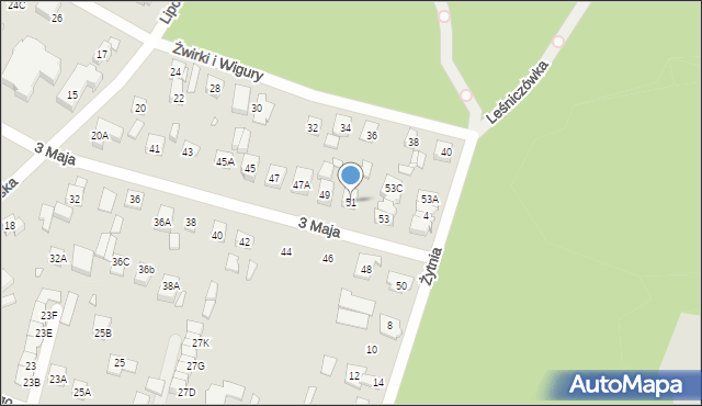 Kobyłka, 3 Maja, 51, mapa Kobyłka