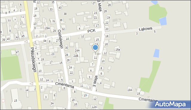 Kock, 3 Maja, 11/2, mapa Kock