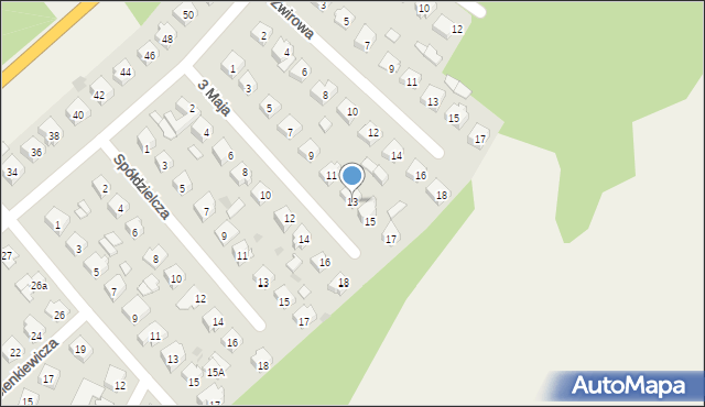 Kołbiel, 3 Maja, 13, mapa Kołbiel