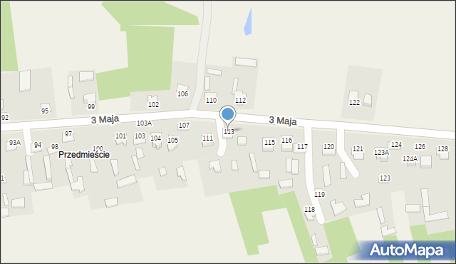 Komarów-Osada, 3 Maja, 113, mapa Komarów-Osada