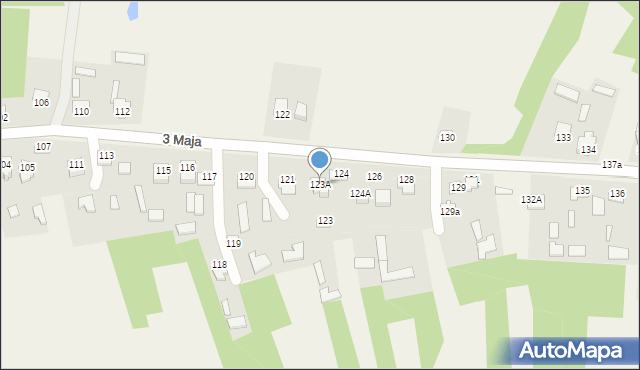 Komarów-Osada, 3 Maja, 123A, mapa Komarów-Osada