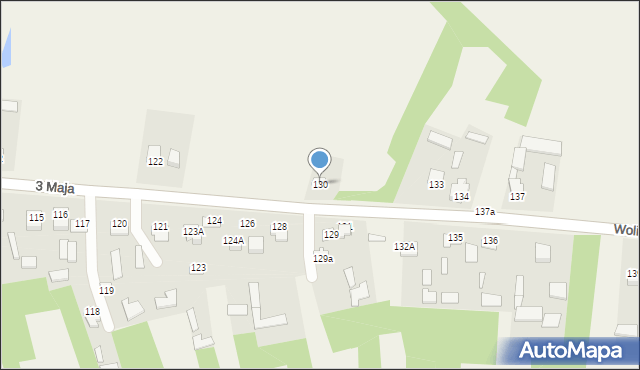 Komarów-Osada, 3 Maja, 130, mapa Komarów-Osada