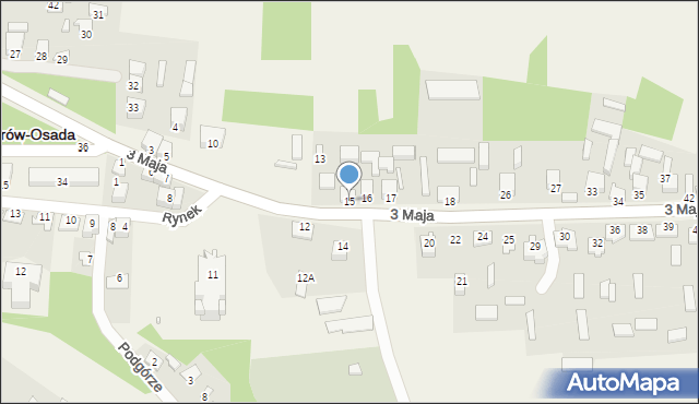 Komarów-Osada, 3 Maja, 15, mapa Komarów-Osada