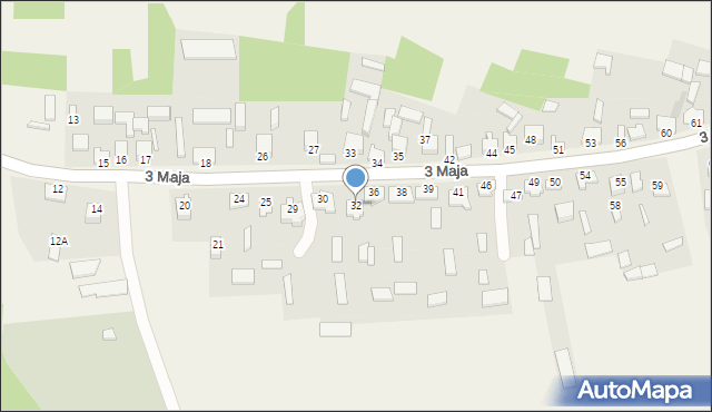 Komarów-Osada, 3 Maja, 32, mapa Komarów-Osada