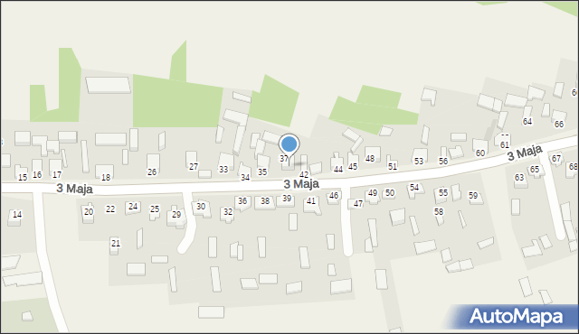 Komarów-Osada, 3 Maja, 40, mapa Komarów-Osada