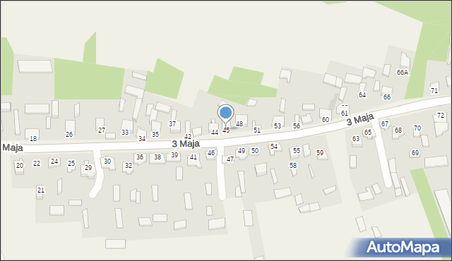 Komarów-Osada, 3 Maja, 45, mapa Komarów-Osada