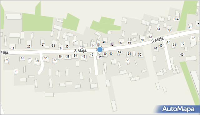 Komarów-Osada, 3 Maja, 47, mapa Komarów-Osada