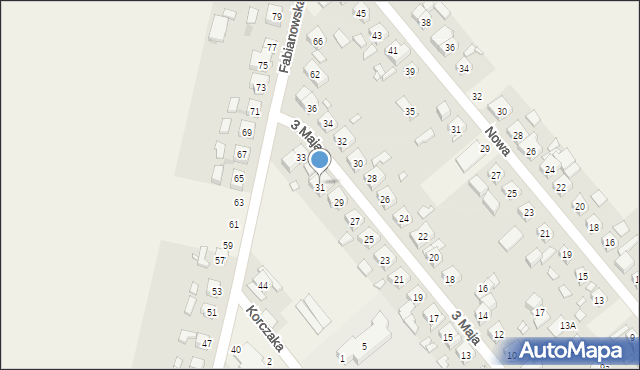 Komorniki, 3 Maja, 31, mapa Komorniki