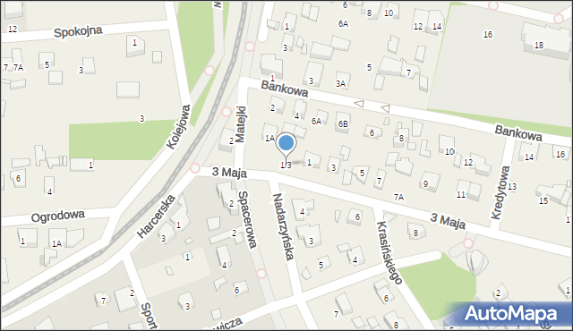 Komorów, 3 Maja, 1/3, mapa Komorów