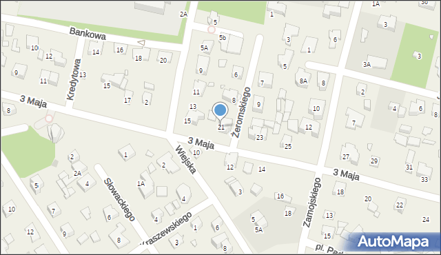 Komorów, 3 Maja, 21, mapa Komorów