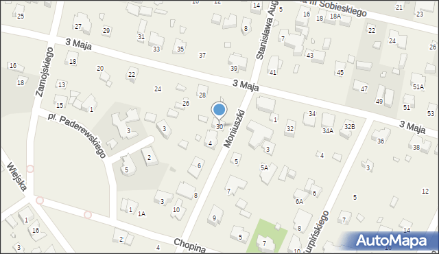 Komorów, 3 Maja, 30, mapa Komorów