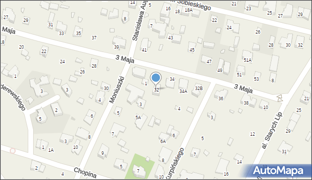 Komorów, 3 Maja, 32, mapa Komorów