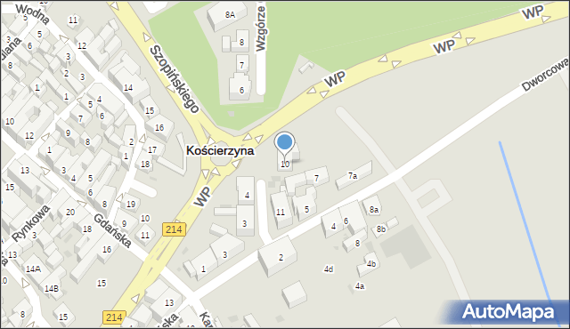 Kościerzyna, 3 Maja, 10, mapa Kościerzyna