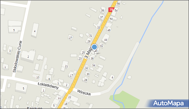 Koszyce, 3 Maja, 38A, mapa Koszyce
