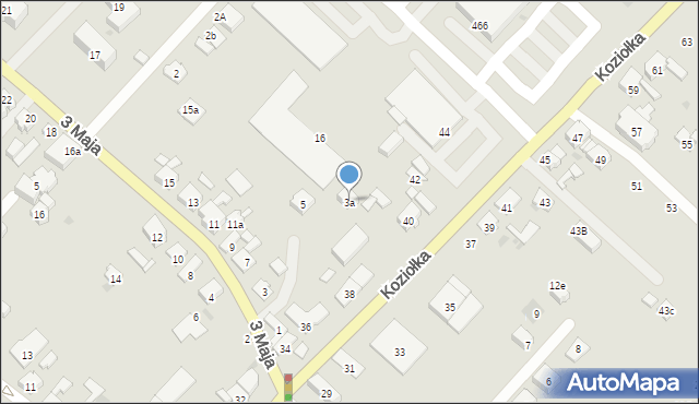 Krapkowice, 3 Maja, 3a, mapa Krapkowice