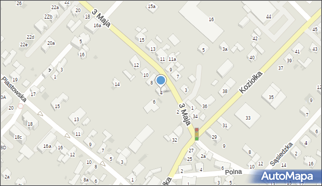 Krapkowice, 3 Maja, 4, mapa Krapkowice