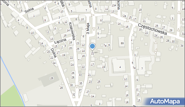 Krzepice, 3 Maja, 11, mapa Krzepice