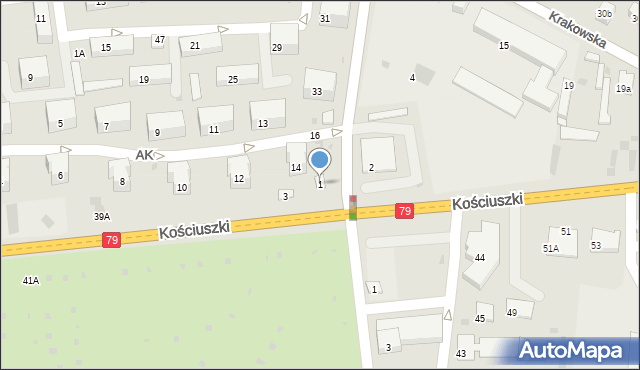 Krzeszowice, 3 Maja, 1, mapa Krzeszowice