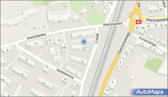 Kwidzyn, 3 Maja, 21, mapa Kwidzyn