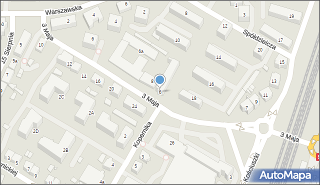 Kwidzyn, 3 Maja, 6, mapa Kwidzyn