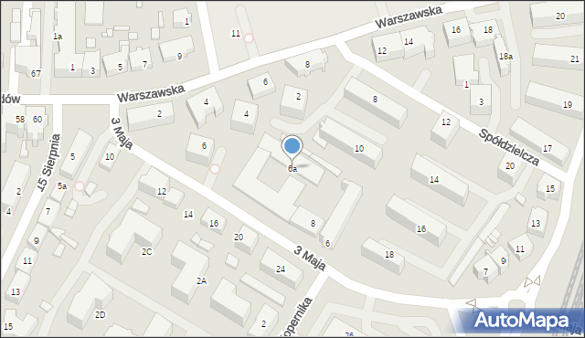 Kwidzyn, 3 Maja, 6a, mapa Kwidzyn