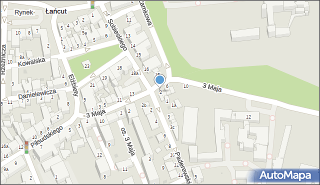 Łańcut, 3 Maja, 2, mapa Łańcut