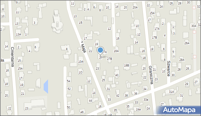 Łapy, 3 Maja, 27, mapa Łapy