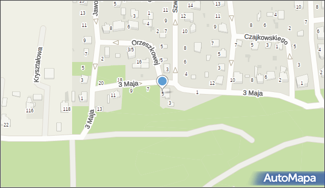 Łask, 3 Maja, 5, mapa Łask