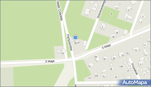 Laski, 3 Maja, 52, mapa Laski