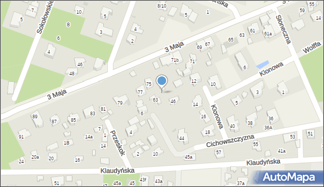 Laski, 3 Maja, 73a, mapa Laski