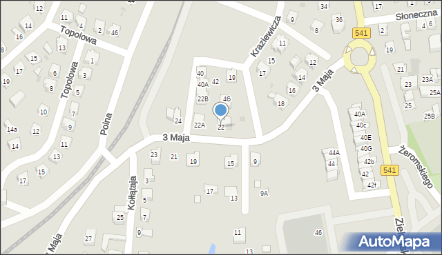 Lidzbark, 3 Maja, 22, mapa Lidzbark