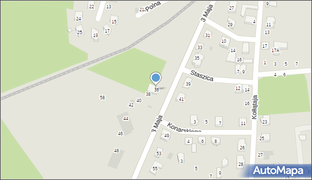 Lidzbark, 3 Maja, 36, mapa Lidzbark