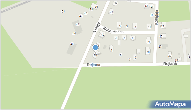 Lidzbark, 3 Maja, 55, mapa Lidzbark